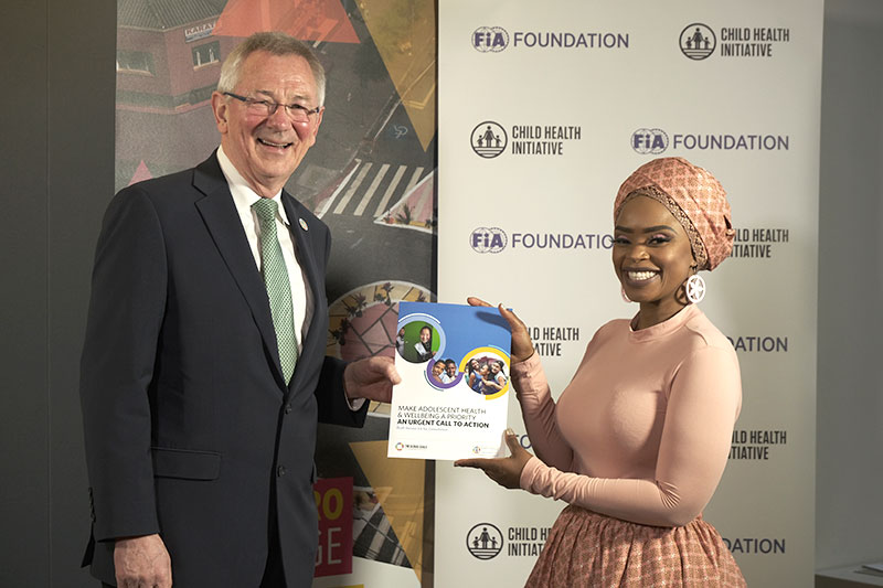 Dr Steer with Zoleka discussing the adolescent agenda.